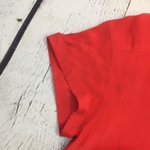 UEC Frame red silk shirt mini dress size small - Picture 10 of 14